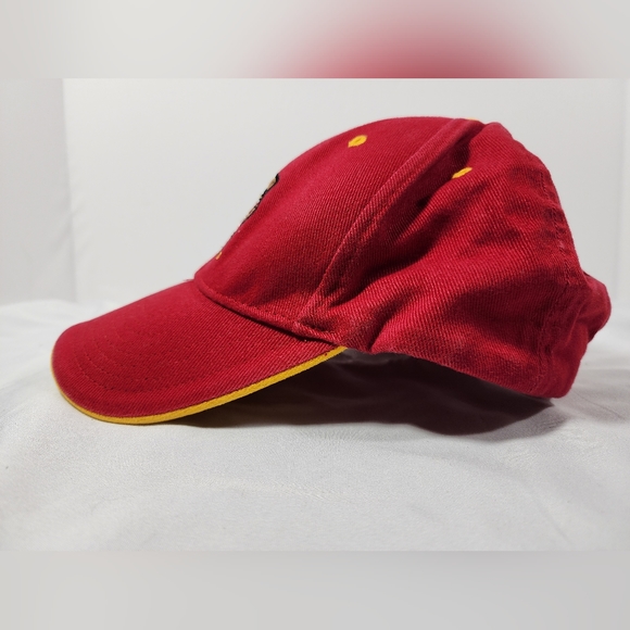 University Of Maryland Terps Logo NCAA Adult Hat Cap Adjustable Hook & Loop Red - Picture 3 of 8